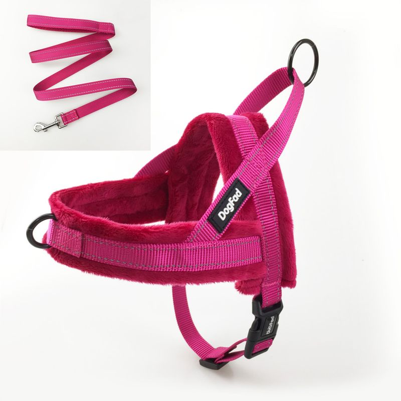 Pet With Plush Comfortable Inner Lining, Leash, Outdoor Sports Vest, Dog Harness_voghion.com