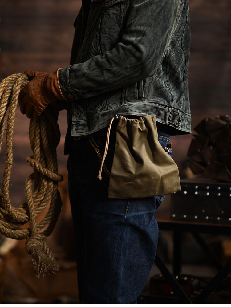 Folded Cowhide Ing Canvas Outdoor Portable Cosmetics Bag_voghion.com