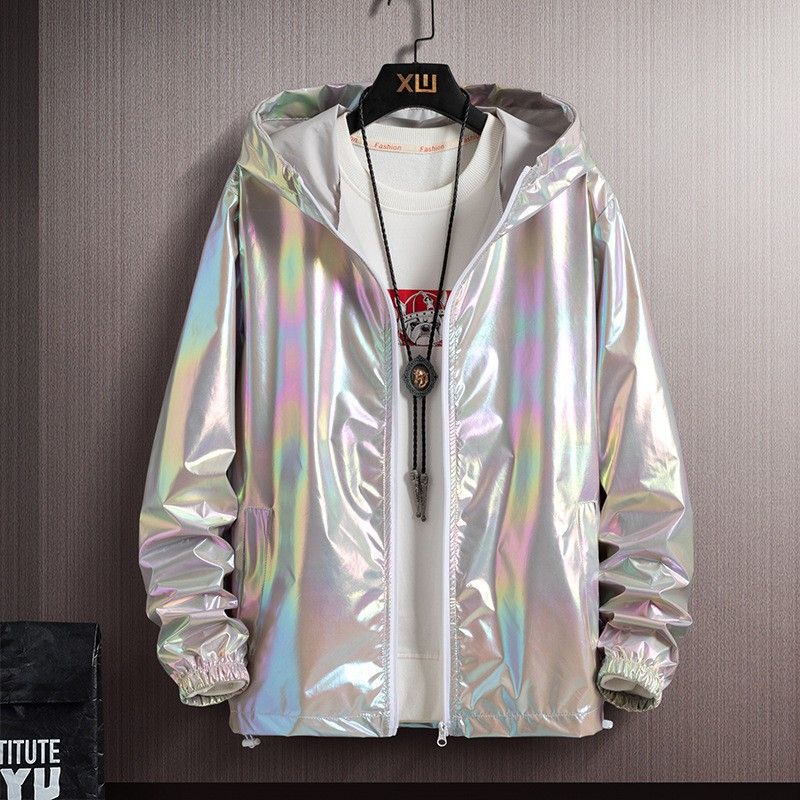 Unbeatable Quality Summer Reflective Sunscreen Clothing For Men With Ice Silk Ultra Thin Couple Colorful Thin Jacket Trendy Gradient Coat_voghion.com
