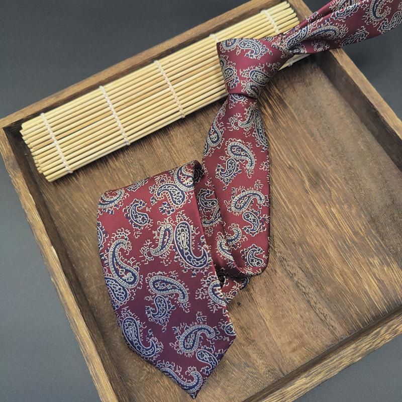 Cravatta da uomo, da 8 cm, in tessuto jacquard retrò, stile formale, casual, da ufficio, da impiegato statale, da matrimonio_voghion.com