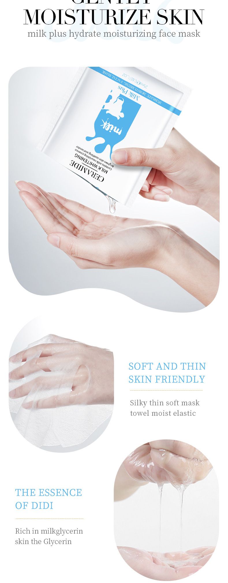 SADOER Milk Double Moisturizing Moisturizing Mask 25g * 1 Piece, Nourishing Skin, Moisturizing And Rejuvenating Mask_voghion.com