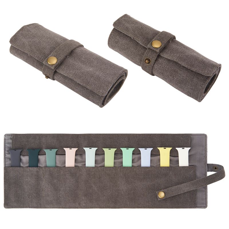 Borsa portaoggetti per cinturini da orologio con 10 scomparti, borsa portaoggetti in tela, borsa da viaggio portatile_voghion.com