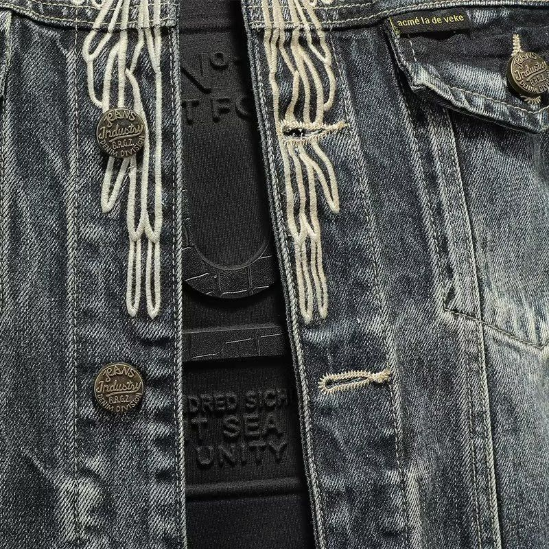 Europa, Estados Unidos, nueva chaqueta con agujeros para hombres, otoño e invierno, pantalones vaqueros ajustados para niños_voghion.com