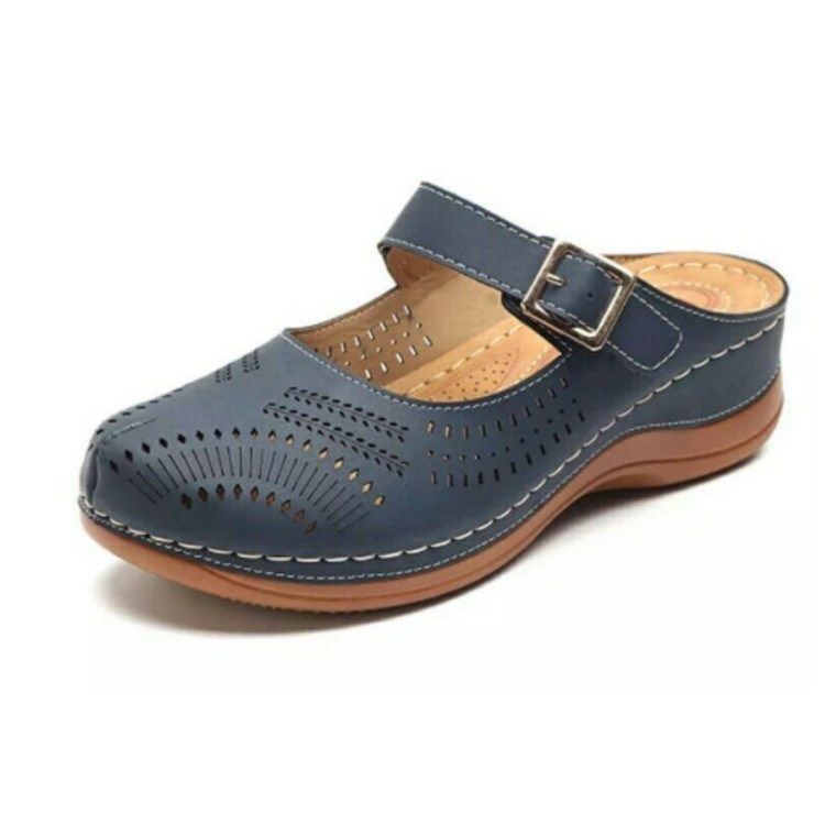 Women's stylish retro frosted women's slim breathable sandals_voghion.com