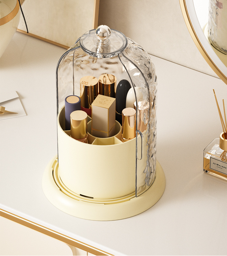 T2233 Cream Style Cosmetics Skin Care Product Foundation Make-up Essence Solution Dust-proof Lipstick Storage Box_voghion.com