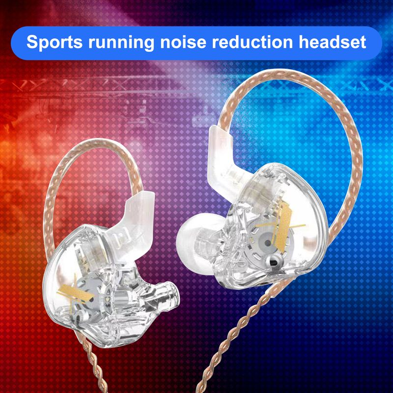 KZ EDX Wired Dynamic HiFi Stero Mega Bass Line Control Noise Reduction Universal In-ear Earphone for Gaming_voghion.com