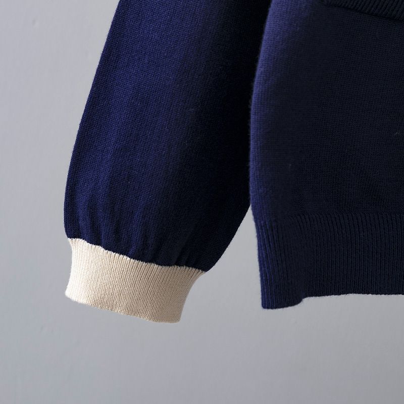 Damenbekleidung Lockere, lässige Oberbekleidung für Frühling und Herbst, französischer Pullover für Damen mit aufgestickten Bienen, dicker Strickpullover, Strickjacke_voghion.com