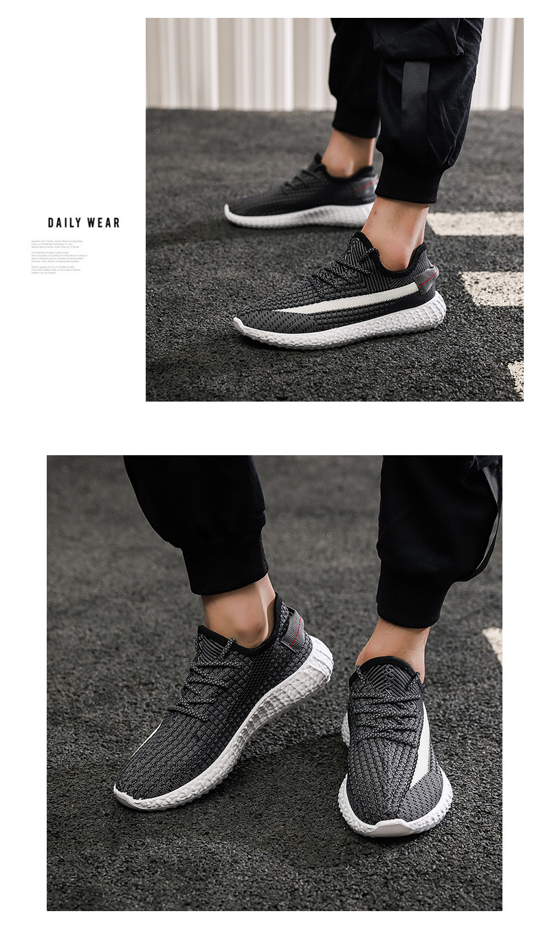 2023 summer men's shoes Korean style trendy sports shoes color-changing flying woven shoes mesh breathable men's shoes all-match casual shoes_voghion.com