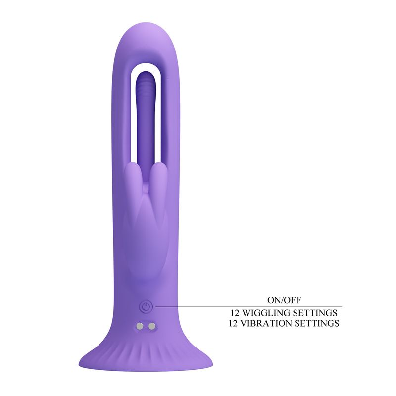 Baile Suction Cup 12-frequency Dual-vibration Massage Stick 4-frequency Tongue-swinging Vibration Stick Female Adult Sex Toys_voghion.com