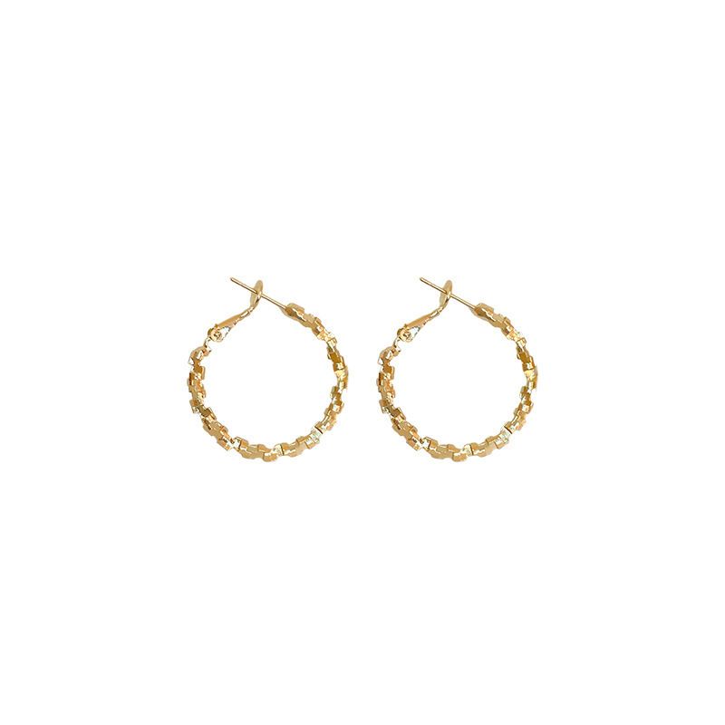 Pendientes de círculo geométrico de diseño simple y moderno, pendientes de personalidad versátiles para viajeros_voghion.com