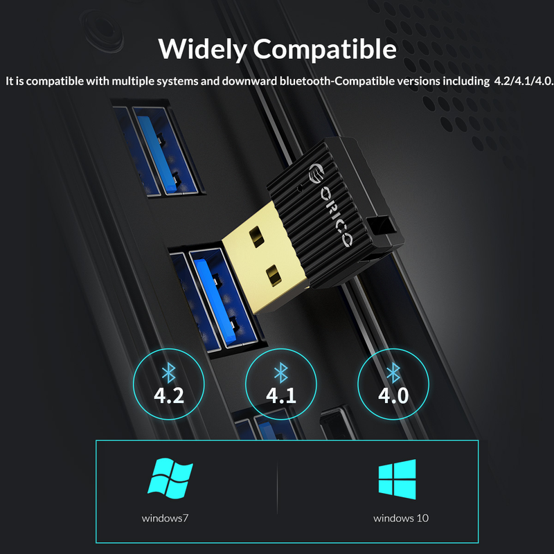 ORICO USB Bluetooth 5.0 Dongle Adapter Mini Wireless Mouse Music Audio Receiver Transmitter for PC Speaker Mouse Laptop_voghion.com