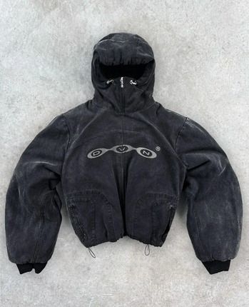 2025 Gesichtsbedeckung Reißverschluss Hoodie Cool Internet Celebrity Kapuzenjacke DVN Englisch New Style Top Jacke_voghion.com