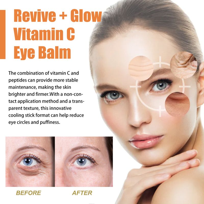 Vitamin C Eye Cream Stick fir feine Linnen ronderëm Aenbeutel a Kräidféiss ze reduzéieren Firméierend a befeuchtend Auge Creme Stick_voghion.com