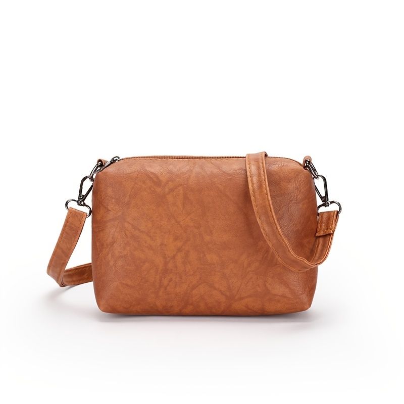 4pcs Pendant Tote Bag Crossbody Bag Card Holder Set, PU Leather Retro Shoulder Bag, Casual Versatile Commuter Bag_voghion.com