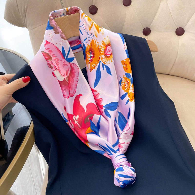 Nuova versione coreana sciarpa per protezione solare Scialle sottile da donna Capispalla estivo con stampa sciarpa da spiaggia lunga oversize_voghion.com