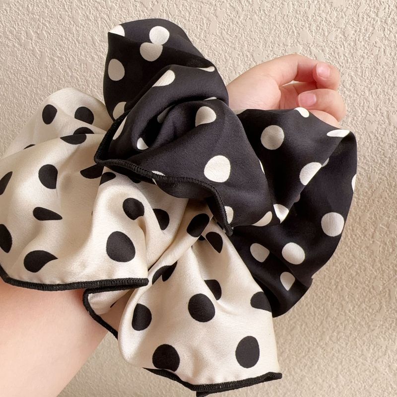 Zarif Polka Dot Klasik Kumaş Halat, Bağırsak Döngü Saç Aksesuarları, Başlıklar, Kadın Çiçek Saç Modelleri_voghion.com