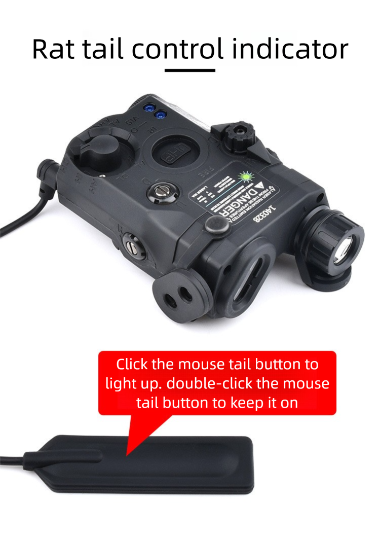 PEQ15-Ausführung (Auslandsversion) – Aussehen: UHP-Rotlaser/IR/LED-Taschenlampe mit hoher Helligkeit, Stroboskopfunktion, PEQ-Taktik-Batteriefach_voghion.com