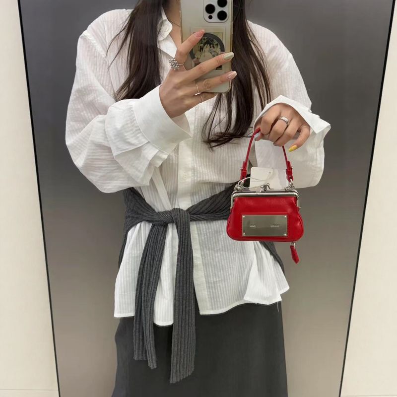 Matin25 coreano, nuova borsa a tracolla con catena e clip da sera, piccola borsa quadrata Kim Mini portafoglio per donna_voghion.com