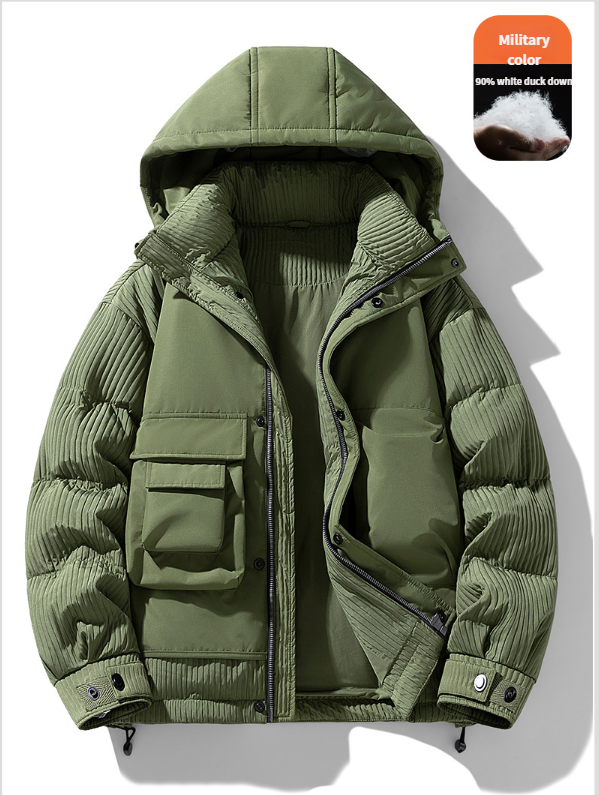 Giacca invernale da uomo in due pezzi 2025, funzionale, casual, in piumino d'anatra bianco al 90%_voghion.com