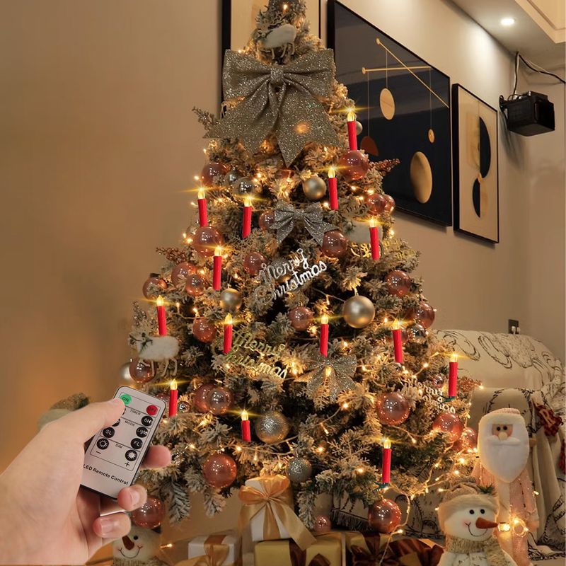 Drijvende LED-kaarsen met afstandsbediening en clips - 10 stuks, wisselend in meerdere kleuren, timerfunctie, voor kerst- en Halloweenfeestdecoraties_voghion.com