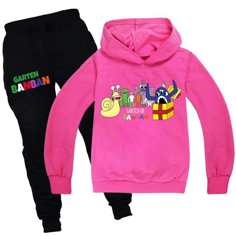 Garten of Ban osztályú kerti fiús és lányos kapucnis pulóver + hétköznapi nadrág szett gyári áruk_voghion.com