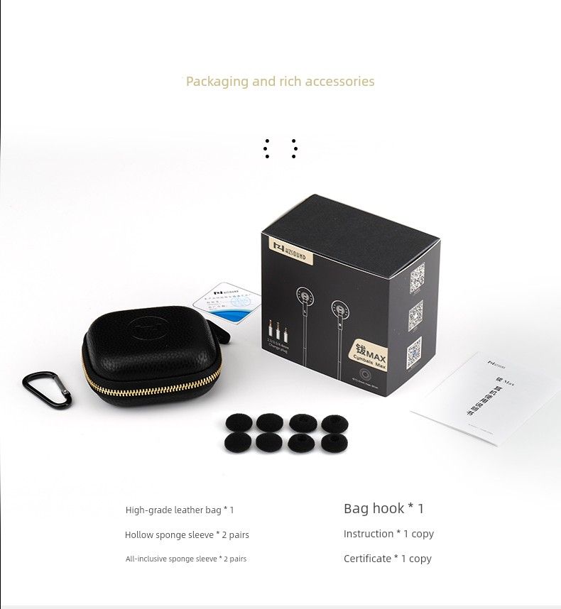 Hzsound Cymbal Max Flat Head Earbuds In-Ear Wired High Sound Quality HiFi 4.4 Replaceable Plug Balanced And Durable_voghion.com