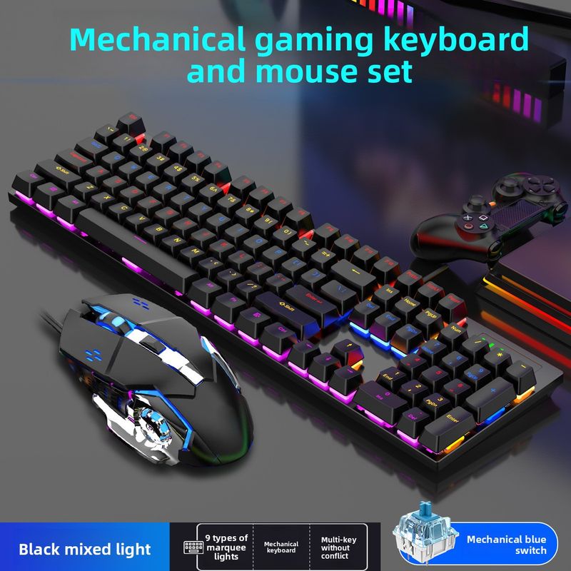 Tastiera meccanica reale RGB Game Green Axis antipolvere impermeabile 104 tasti tastiera in metallo competitiva_voghion.com