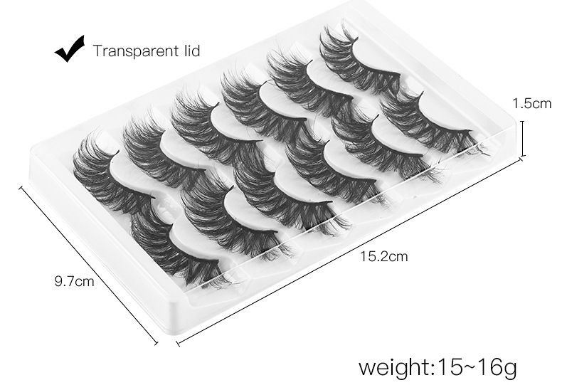 8D False eyelash planting grafting Eyelash Wholesale curl thick 6 pairs_voghion.com