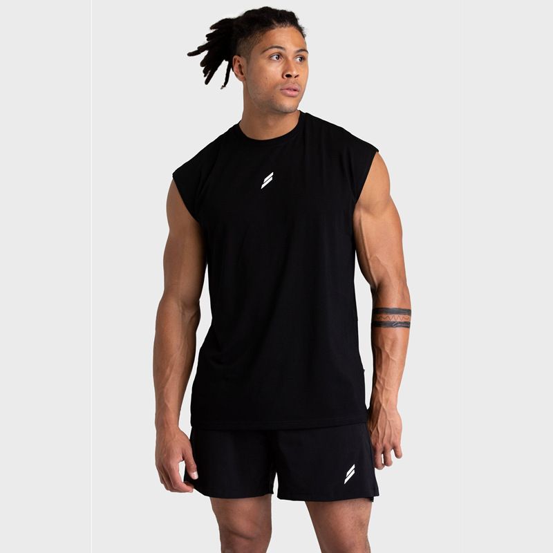 Neu Fitness Sport Weste Herren Sommer Casual Running Training Lose Plus Größe Baumwolle Rundhals Unterhemd_voghion.com