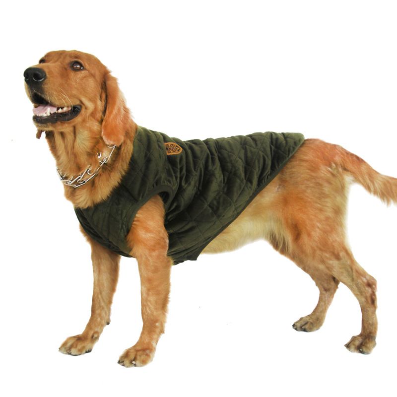 Autumn Winter Thickened Vest Poodle Golden Retriever Medium And Large Dog Puppy Cotton Clothes_voghion.com