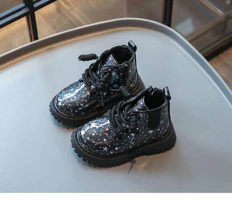 Scarpe da bambino alla moda nere basse leggere per ragazzi e ragazze, da 0 a 8 anni, con suola morbida e antiscivolo, per bambini_voghion.com