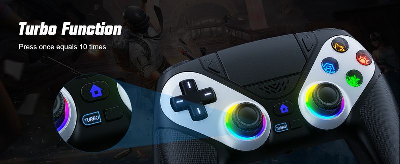 Controller für PS5/Playstion 5 Pro/Slim/PC-Konsole Wireless Gamepad Game Joystick RGB-Leuchten Turbo Touchpad Hall Trigger_voghion.com