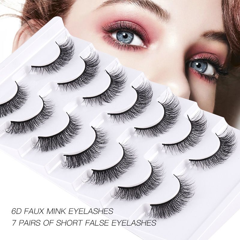 European And American Hot-Selling 7 Pairs Natural Synthetic False Realistic Curl Long Eyelashes In Stock_voghion.com