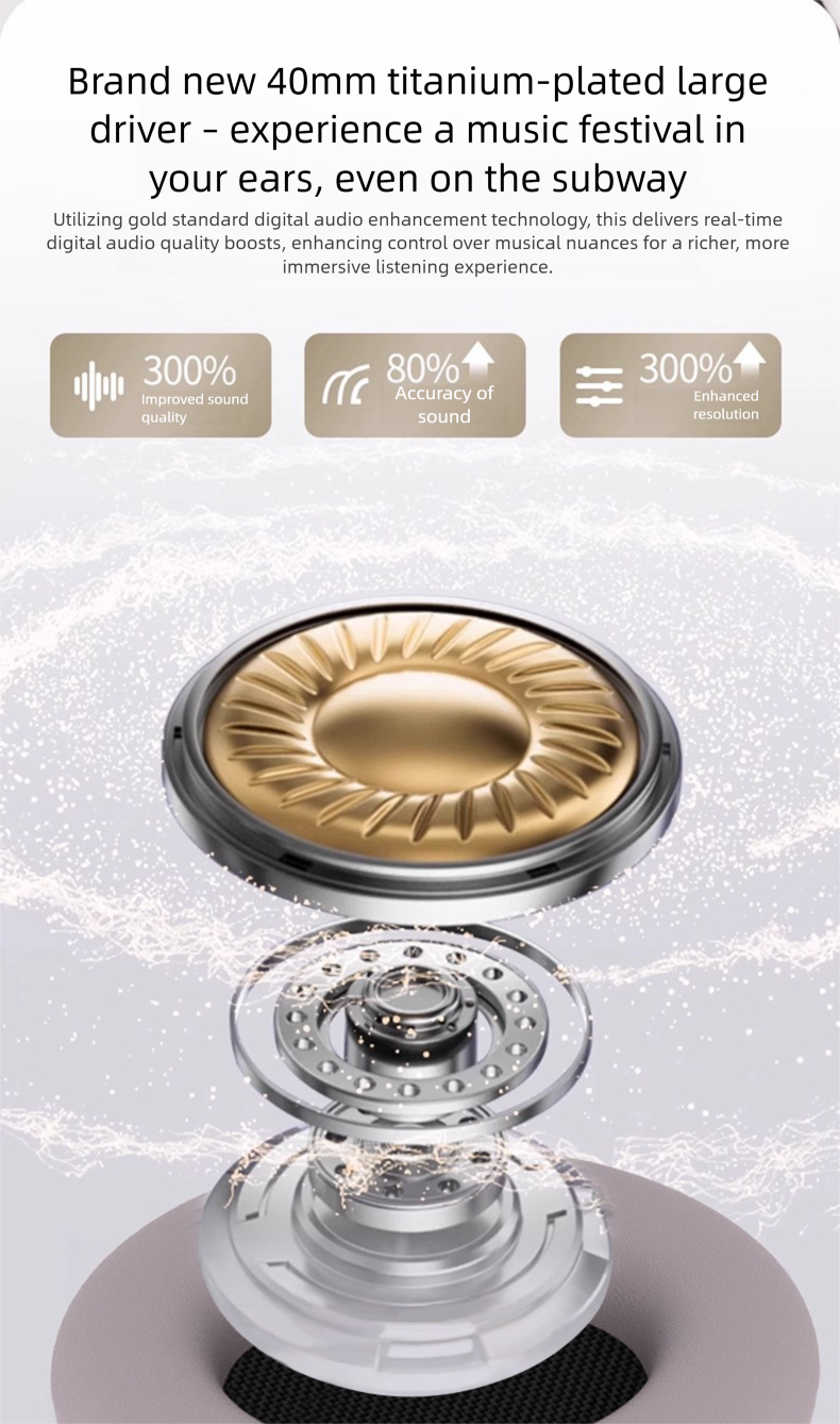 Nuove cuffie Bluetooth M15 con cancellazione attiva del rumore, auricolari sportivi wireless con batteria a lunga durata e telefono cellulare_voghion.com