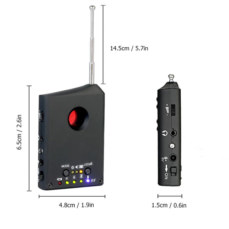 Pilna diapazona bezvadu pretspiegošanas kļūdu noteikšanas RF signāla detektora kameras GSM ierīču meklētājs FNR pilnas frekvences detektora audio kļūdu meklētājs_voghion.com
