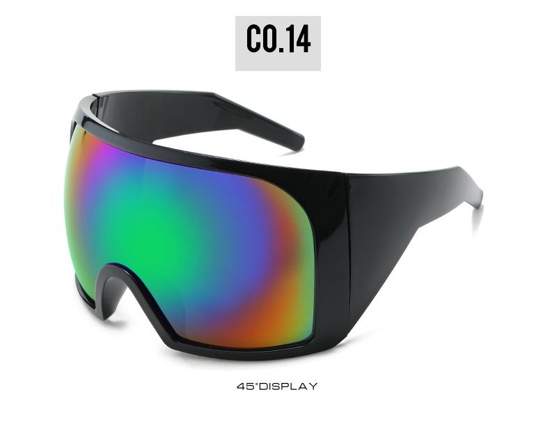 ActiveGo Cross-border Large Frame Wrap-around For Women And Men Futuristic Technology Integrated Eye Protection Sunglasses_voghion.com