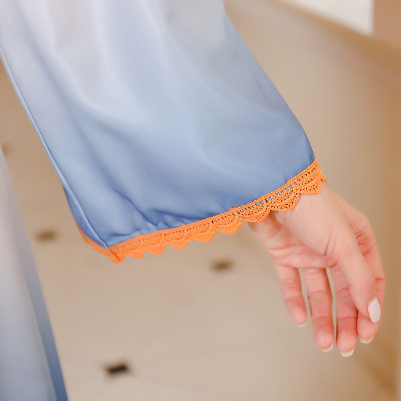 Musulmaņu Abaya virves izšūšanas sieviešu halāts tradicionāls, moderns, krāšņs, Ramadāns_voghion.com