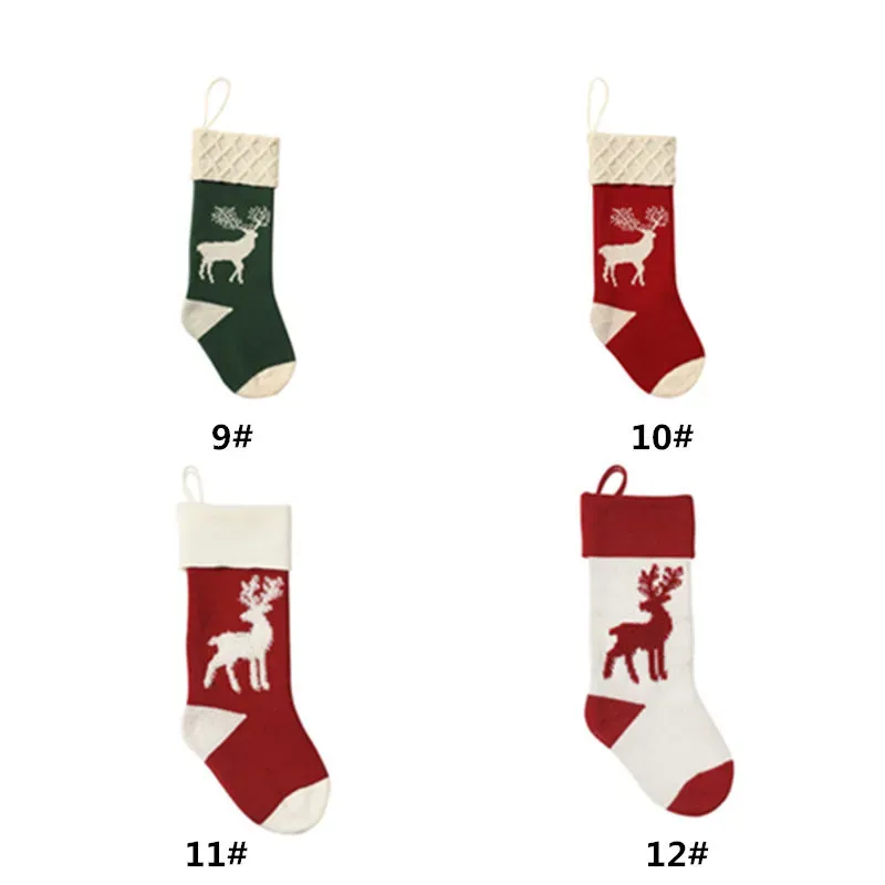 Sacchetti regalo di Natale personalizzati di alta qualità, decorazioni natalizie in maglia, calze di Natale grandi e calzini decorativi FY2932_voghion.com