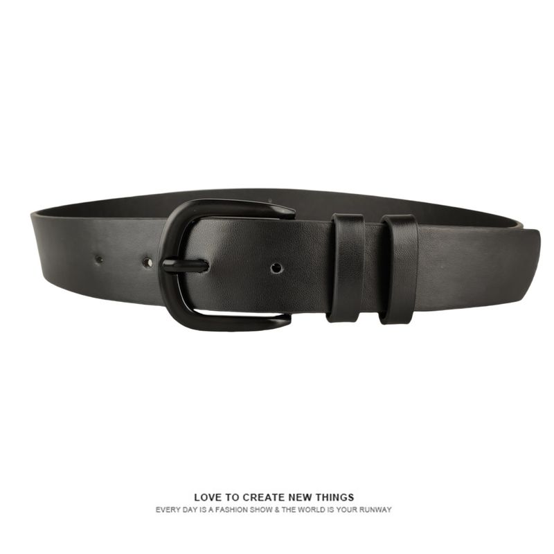 Women's Simple Imitation Leather Jeans With Belts Belts Women's Versatile High End Decorative Belts_voghion.com