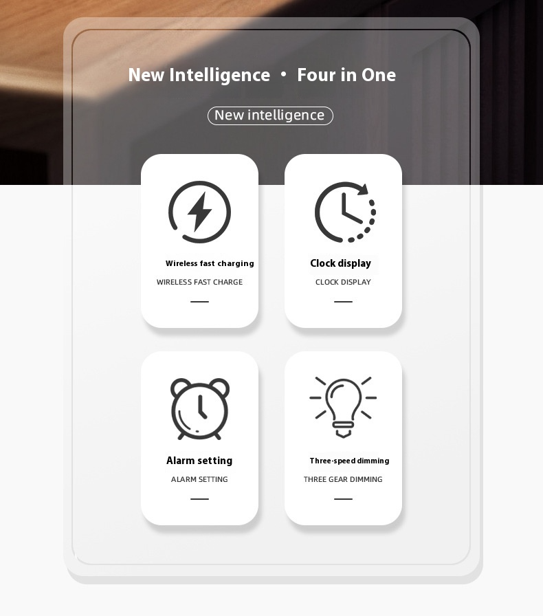 Chargeur sans fil multifonction YaShoo - Charge 15 W, réglages d'alarme d'horloge, protection des yeux à 3 vitesses, protection contre les surcharges, affichage LED._voghion.com