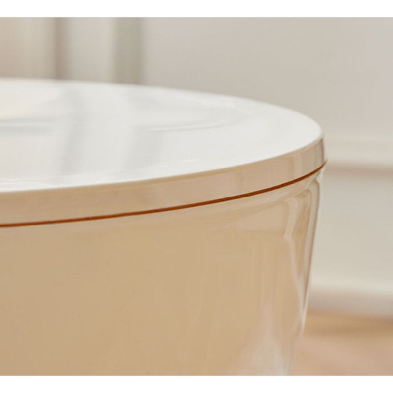 Mesa de centro nórdica de plástico color crema para comedor, sala de estar, pequeña y creativa, redonda, para entrada, cambiador de zapatos_voghion.com