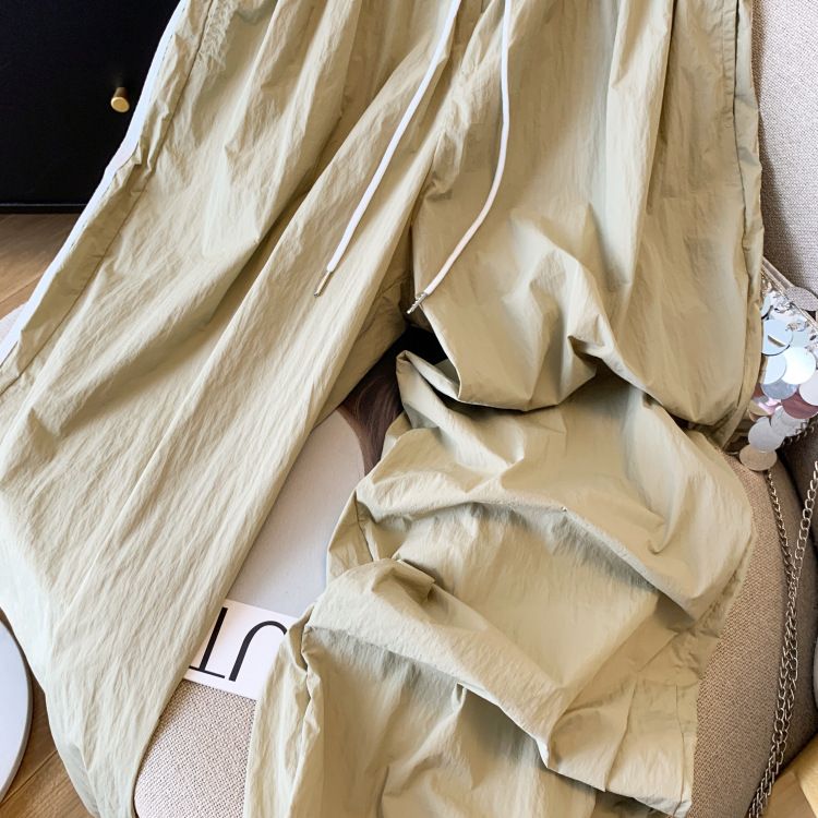 Pantaloni sportivi casual da donna, estivi, con elastico in vita e coulisse, nuovi design, larghi e larghi._voghion.com