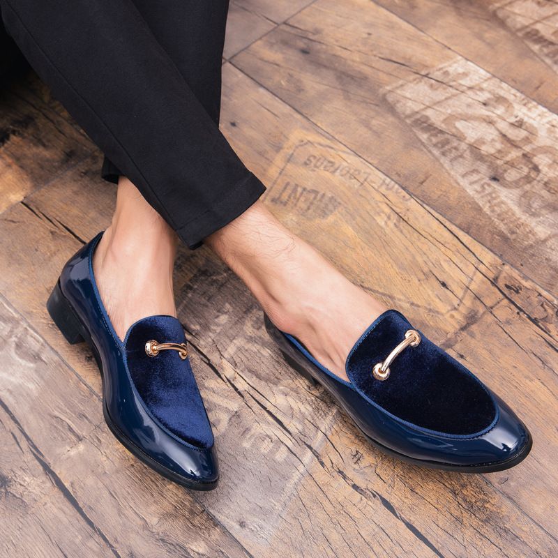 Scarpe eleganti da uomo in pelle verniciata Shadow Scarpe da sposo alla moda di lusso Scarpe da uomo di lusso in stile italiano Oxford_voghion.com