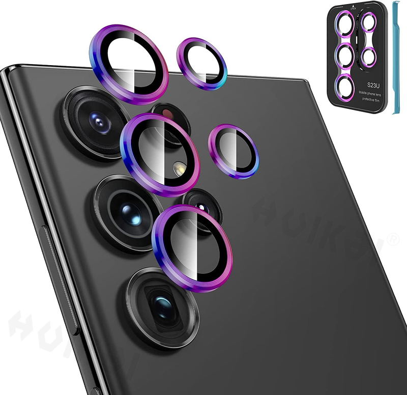 2 PCS voor Samsung Galaxy S23 Ultra S23 Plus S23 Camera Lens Protector Gehard Glas Camera Cover Screen Protector metalen Kras_voghion.com