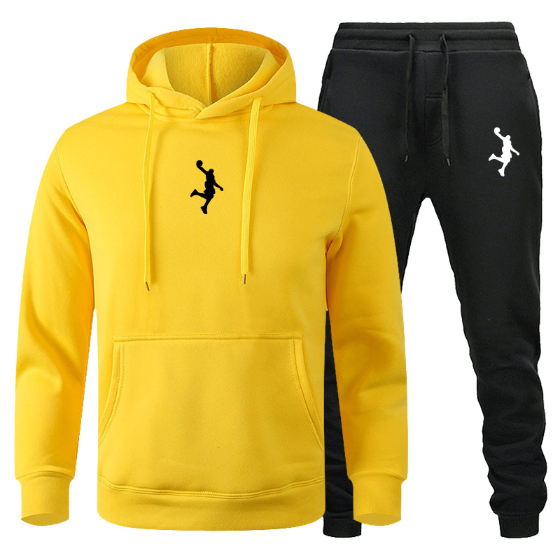 Ensemble de pulls pour hommes, vêtements de sport décontractés, ensemble de pulls pour couple à manches longues automne et hiver, ensemble de pantalons de salle de bain deux pièces_voghion.com