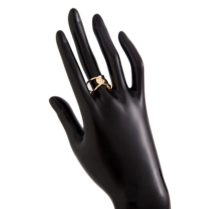 simple ins geometric smooth ring bracelet design sense irregular cross open joint ring_voghion.com
