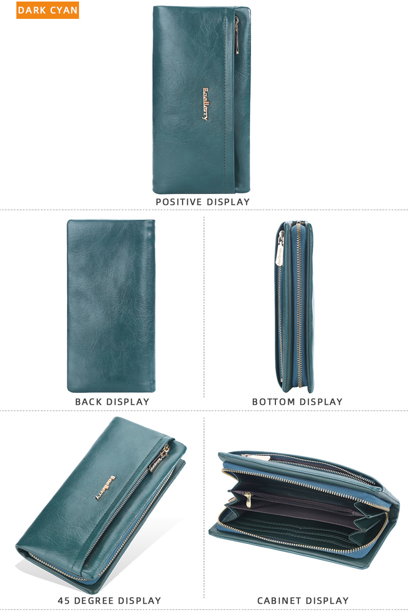 Baellerry Carteira Feminina Nova Chegada Longa Compartimento para Vários Cartões Bolsa Clutch de Alta Qualidade Moda Carteira para Celular_voghion.com