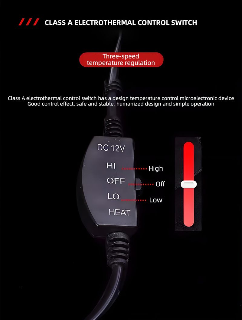 12V Cushion Covers Winter Seat Heater Car Accessories Heating Pads Universal Available In Black Red_voghion.com