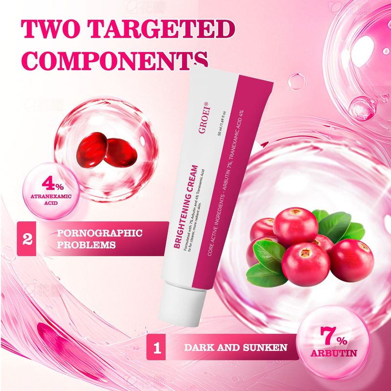 GROEI Arbutin Deeply Breaks Down Melanin Improves Dullness Evens Skin Tone Brightening Whitening Cream_voghion.com