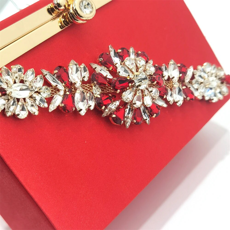 Venus Chan 2023 Italian Design Girly Style Pointed Toe Wedding Shoes And Bag, Full Diamond Decoration Metal Closure Bag_voghion.com